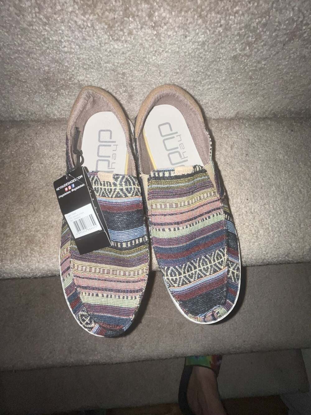 Hey Dude Thad Size 9 Serape Stripe Casual Shoes